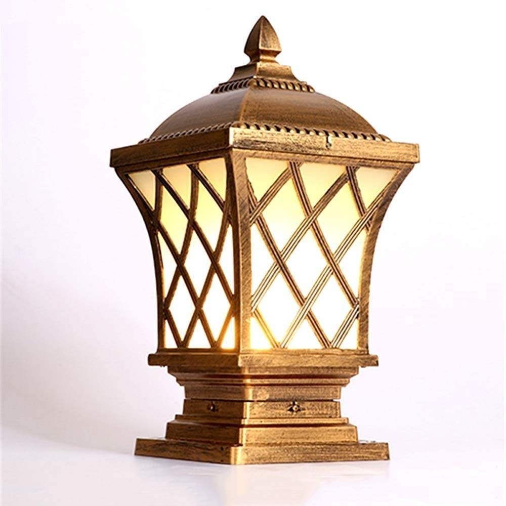 Accesorio de iluminación al Aire Libre Lámpara de Poste Patio Jardín Antorcha Impermeable IP55 Lámpara de Pilar Puerta de Paisaje Puerta de Pasillo Columna de Pared Linterna E27
