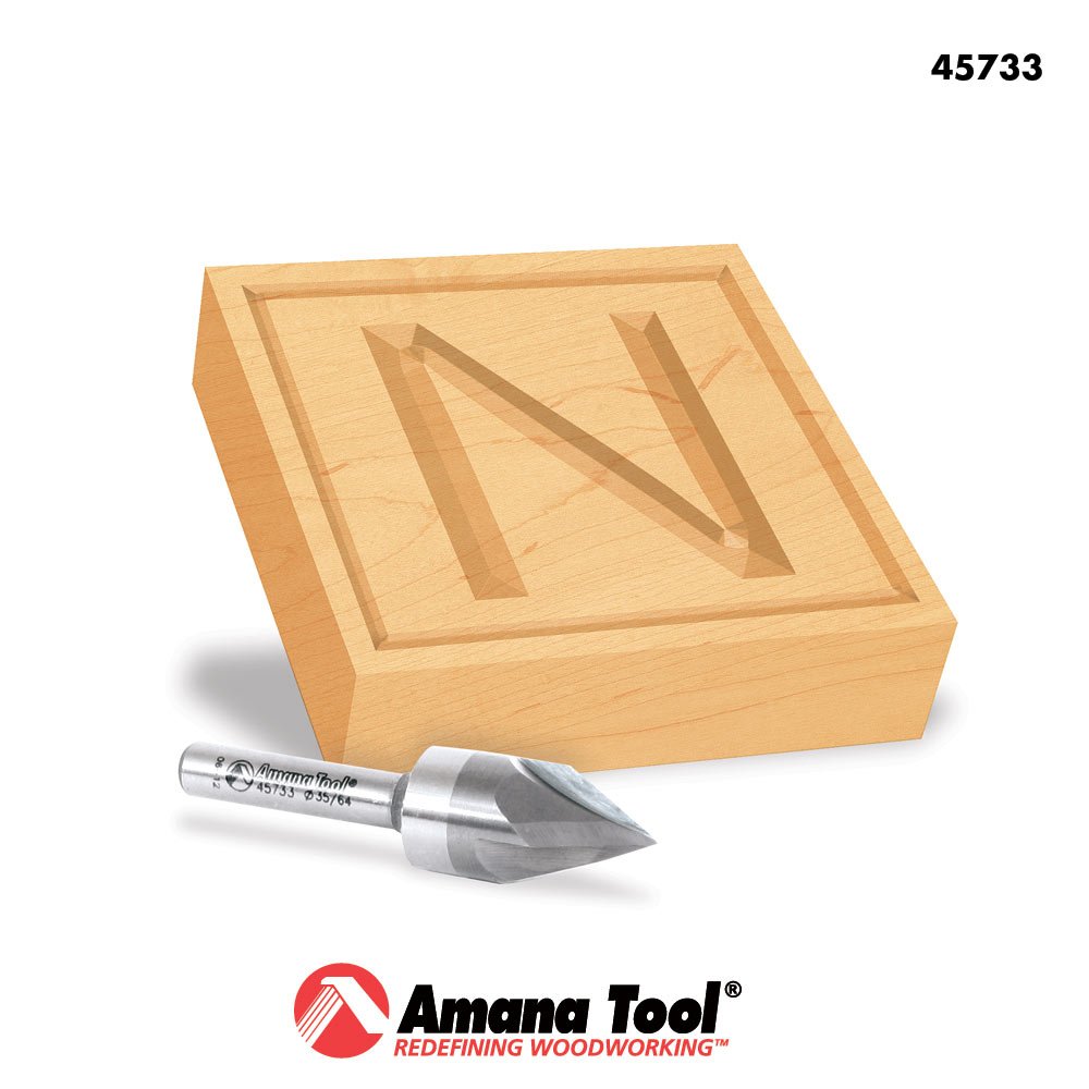 Amana Tool 45733 CNC Sign Making and Lettering 3-Flute Carbide