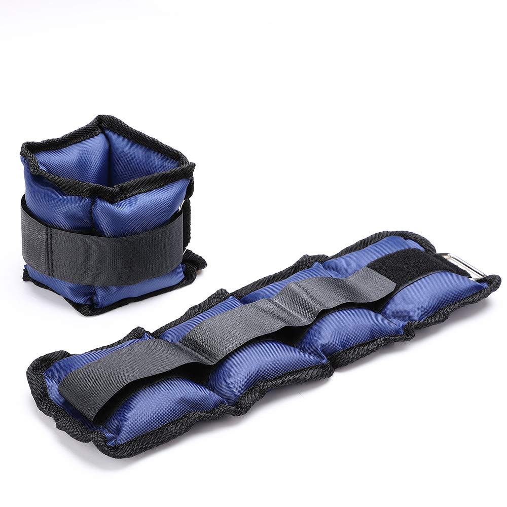 BAKAJI Set mit 4 Gewichten für Handgelenke und Knöchel von 2 kg + 1 kg Training Gym Aerobic Fitness Muskelverbesserung Neopren mit Reißverschluss und verstellbarer Schnalle