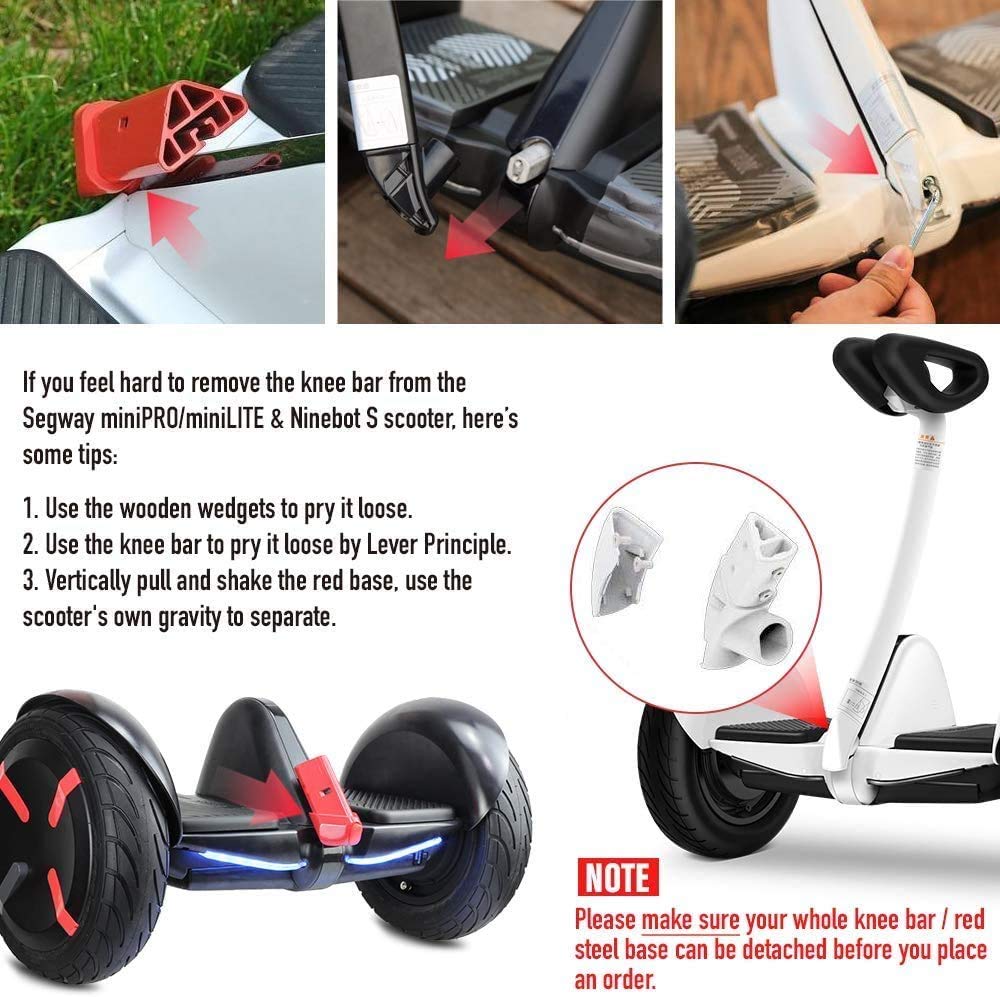 Soporte para manillar y liberación de presión de rodilla para Segway Ninebot miniPRO miniLITE S autoequilibrante Scooters eléctricos de extensión ajustable para control de la mano