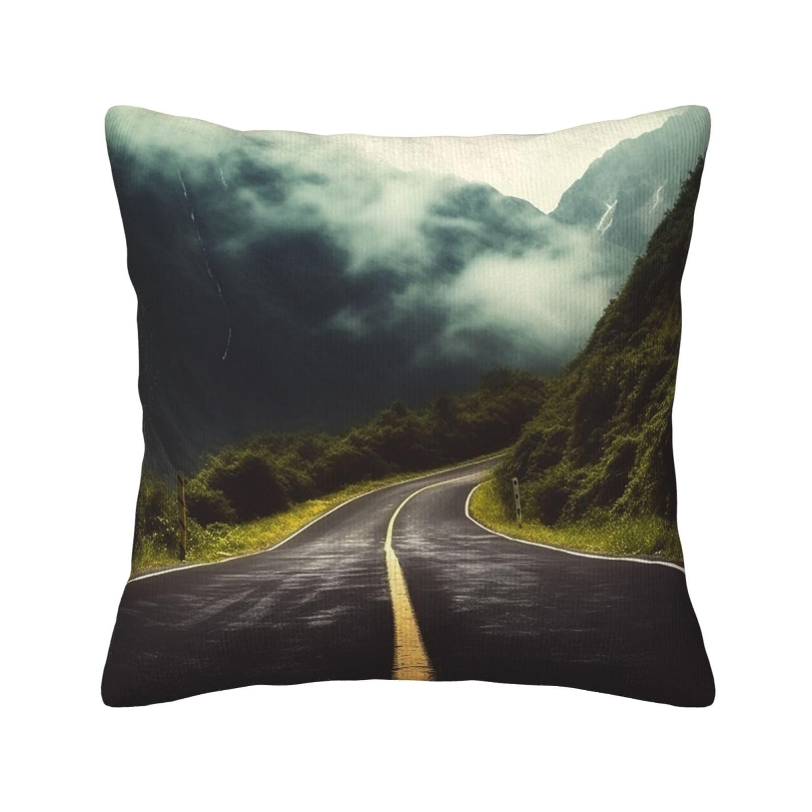 Housse de coussin en velours motif nature voyage pour évader votre esprit