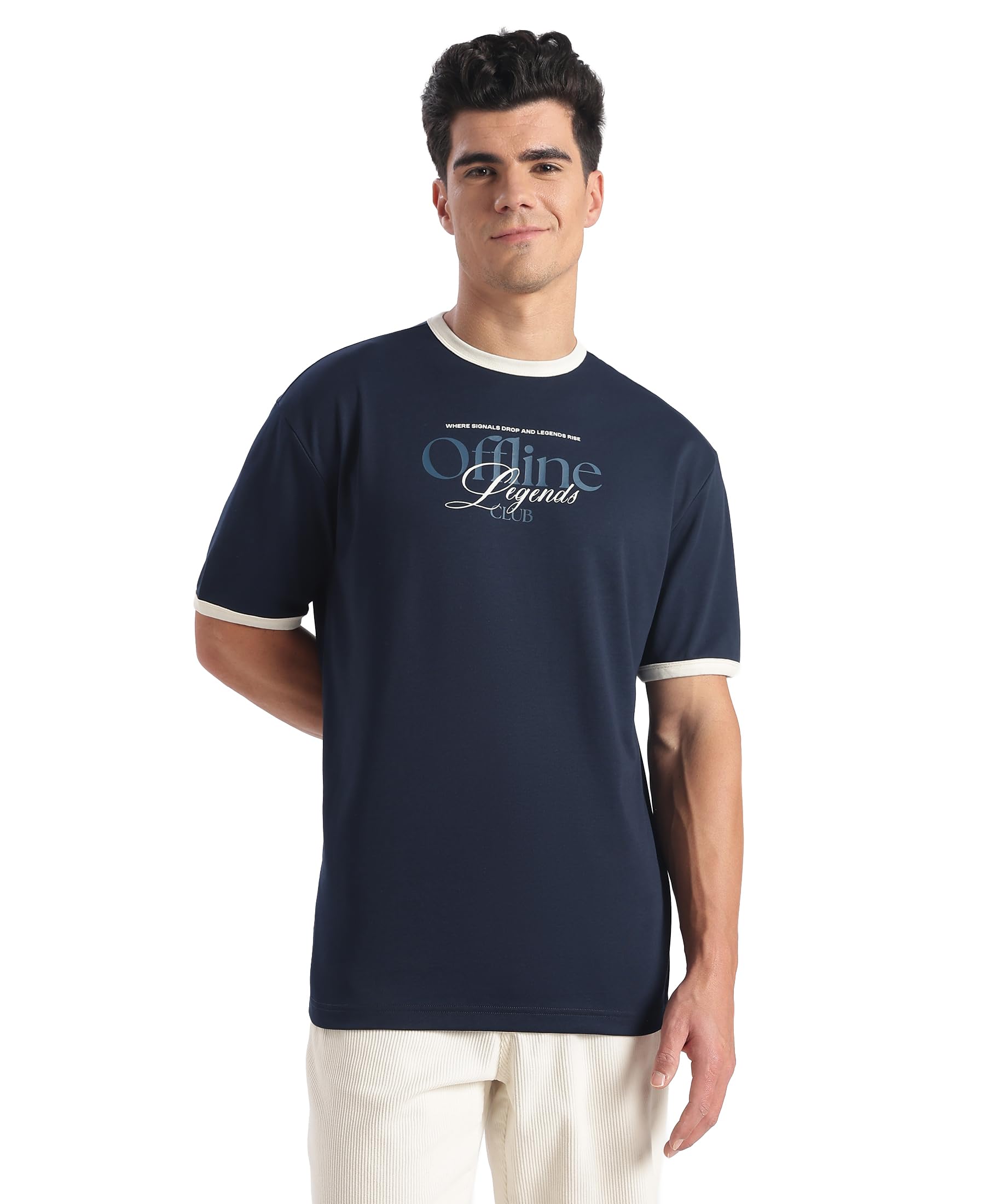 Groove MZ28 Men Super Combed Cotton Rich Graphic Printed T-Shirt-image-7