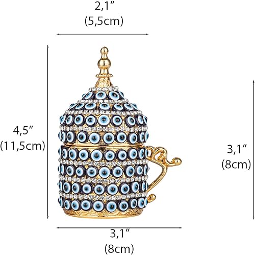 Miniatura 4 de Alisveristime Juego de tazas de café turco, auténtico café turco griego árabe con platillo (mejora tu experiencia de café ahora) (1 unidad) (diseño