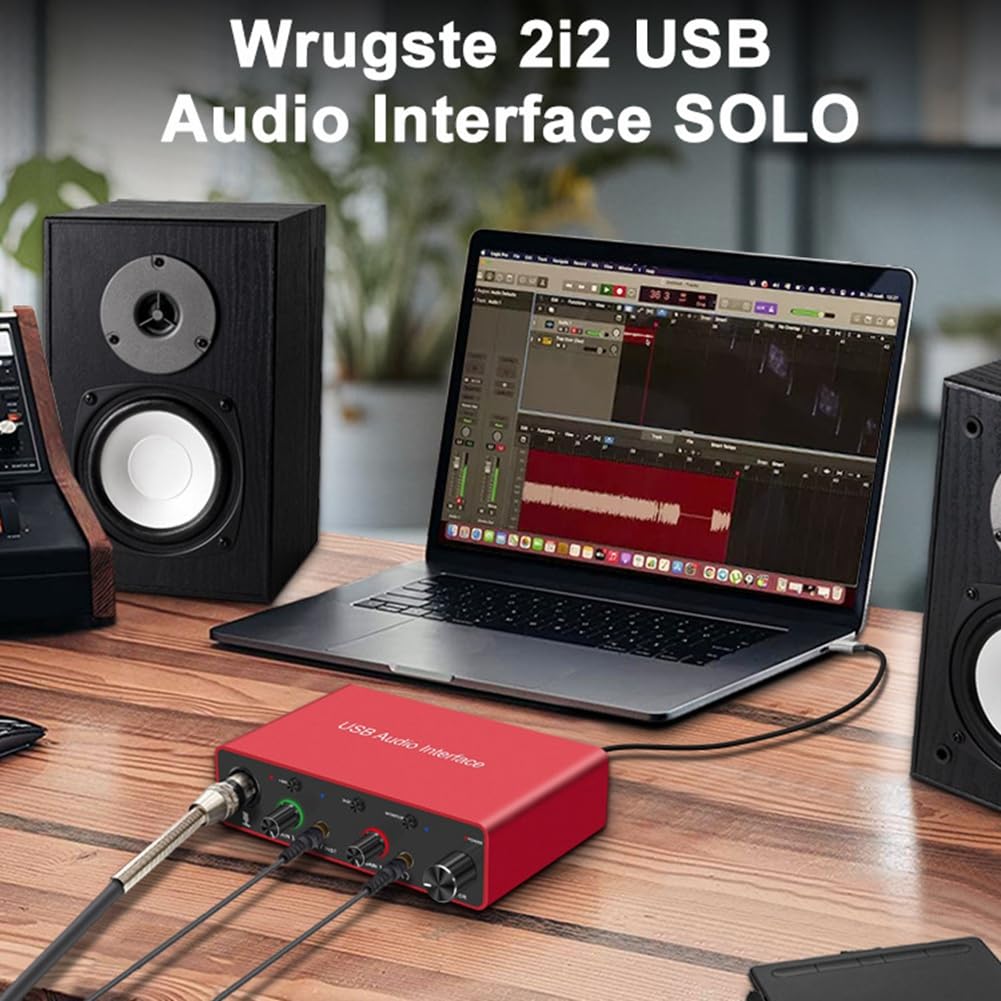 CONFUSE Interfaccia Audio USB 192KHz Scheda Audio Interfaccia XLR Studio per Apparecchiature di Registrazione Podcast Professionale