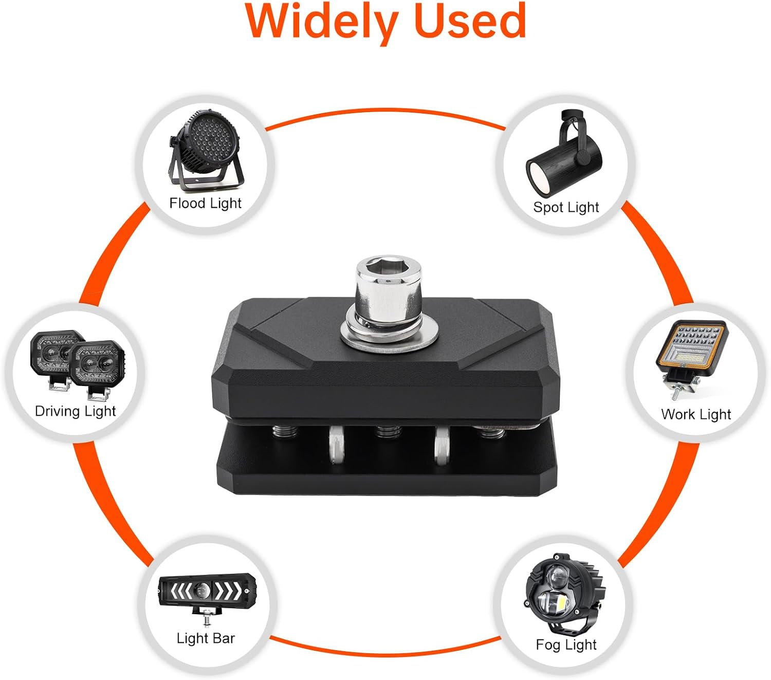 Windance 2cs M8 Engine Hood LED Light Bar Mount Brackets for Car Truck Off-Road SUV, Spotlight Fog Light Brackets Clamp