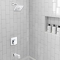 Vista 6 de Kit de ajuste para ducha, compatible con válvula Moen Posi-Temp, cromado