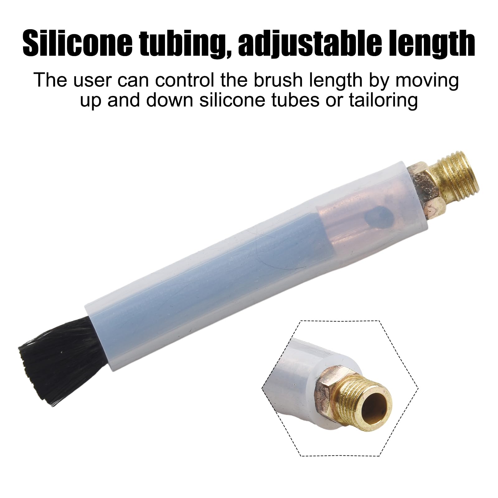 Testina Spazzola Per Decapaggio Saldature MIG/TIG – Fibre Di Carbonio, Per Acciaio Inox, Con Attacco M6/M8/M10, Alta Temperatura