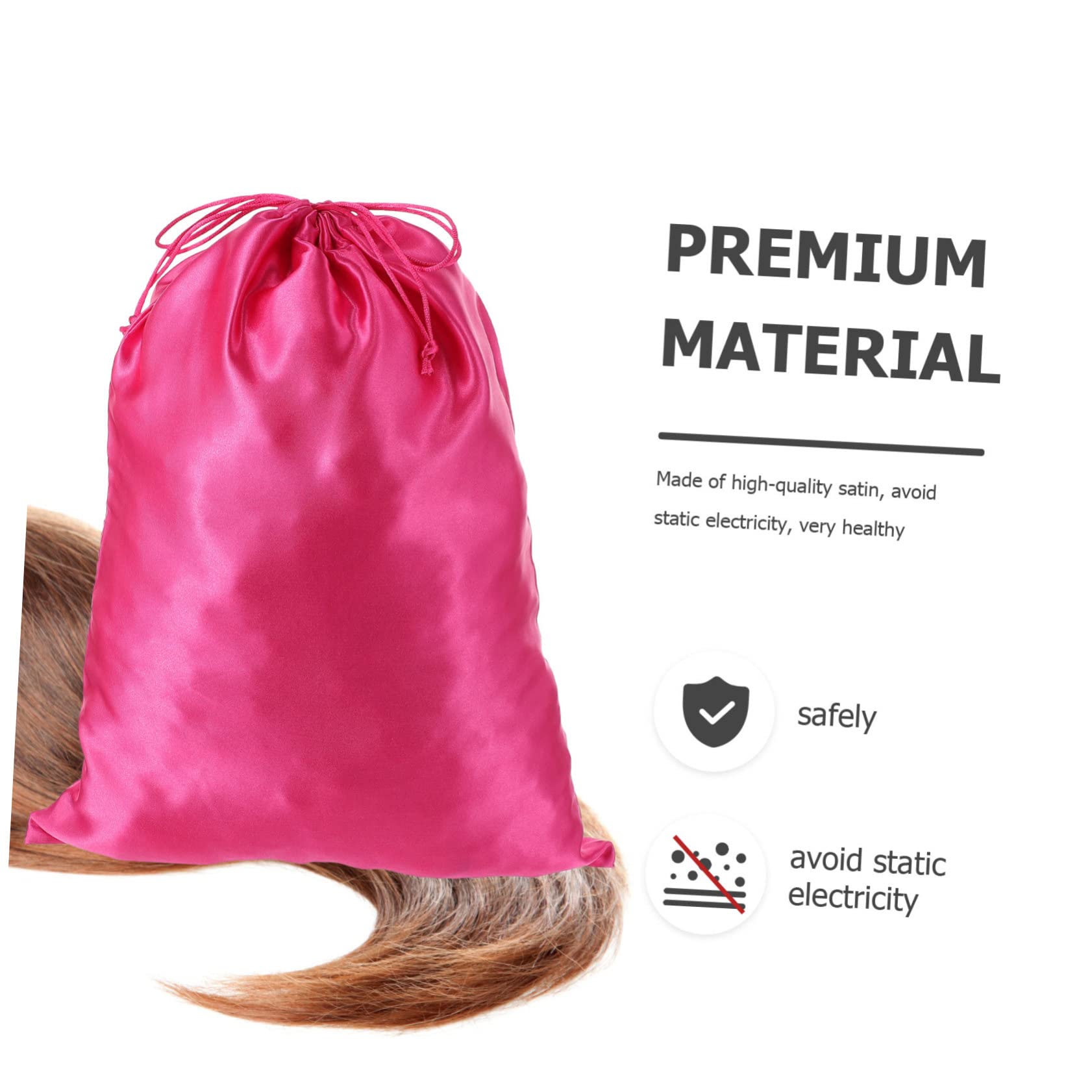 10stücke Kordelzug-wig-taschen Satin Aufbewahrungssäcke Für Perücken Kosmetik Mehr Praktische Reisetaschen Mit Zugband Für Täglichen Bedarf Haushalt Aufbewahrungstaschen
