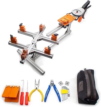 iDili 20-32LB Badminton Racket Stringing Machine, Aluminum Alloy DIY Badminton Racket Frame Threading Machine