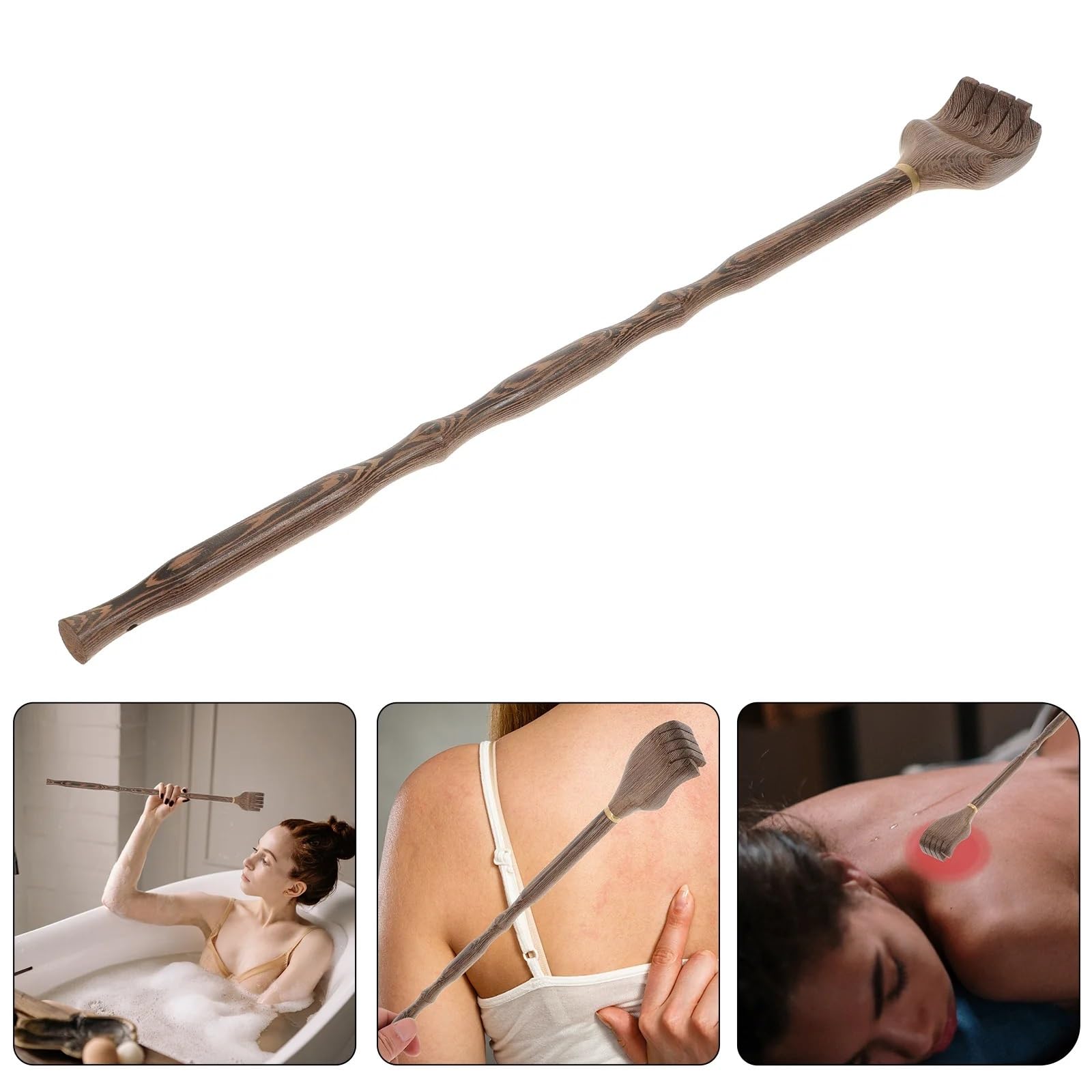 Rascador Trasero Rascador de Espalda de Mano, masajeador Manual de Espalda, rascadores de Espalda extendidos, masajeador de Espalda de Madera, 2 uds.