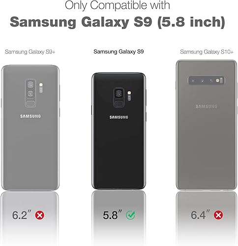 Miniatura 9 de Funda Suritch para Galaxy S9, con protector de pantalla integrado, cubierta resistente que protege toda la carcasa, a prueba de golpes, para Samsung