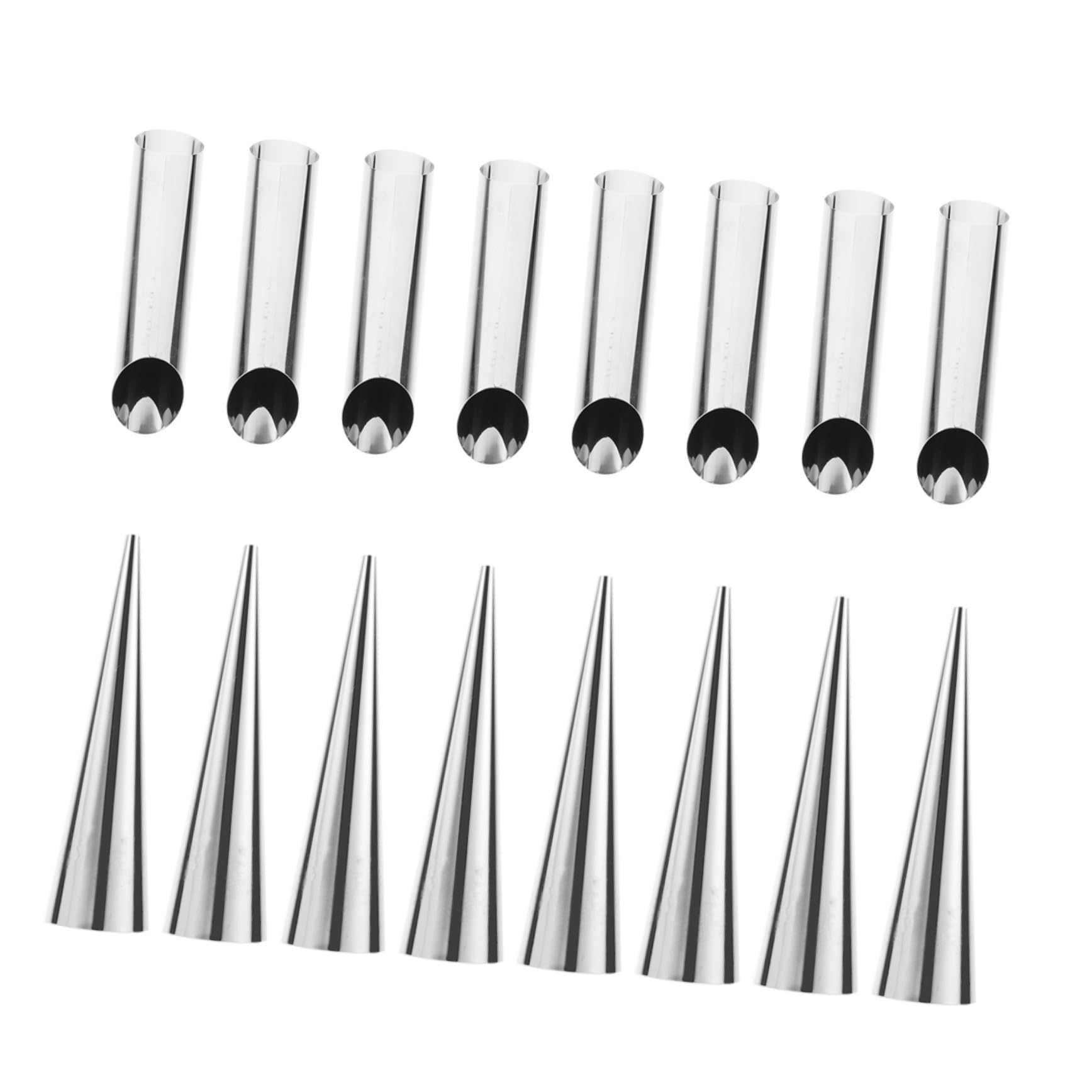 Moule à Brioches Conique en Acier Inoxydable, 1 Set