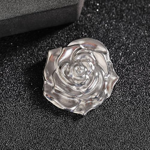 Image of Gold Flower Brooches for Women Enamel Rose Lapel Pins for Men Suit Backpacks Blazer Dress Jacket Badge Wedding Party Accessories Gift