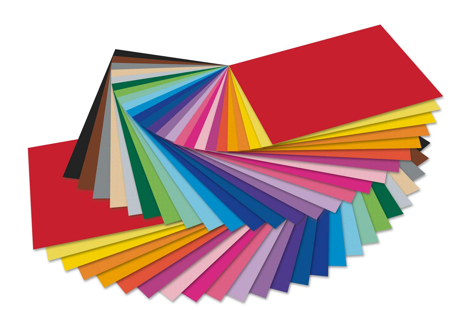 Folia Gekleurd papier, A5, 130 g/m², 25 verschillende kleuren, zwart