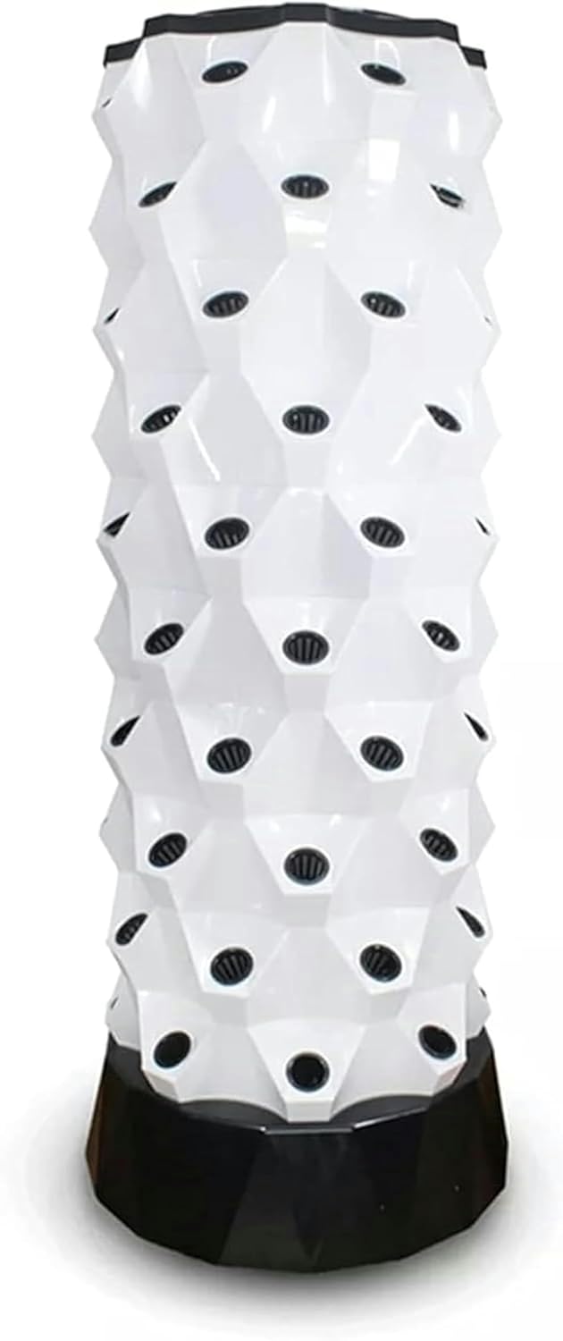 AMNOOL Hydroponic Grow Kit, Hydroponics Growing System Smart Hydroponics Vertical Garden Grow Kit Pineapple Tower Indoor Outdoor for Planting Herb Vegetables Fruits,Hydroponic Growing Kit, Bianco