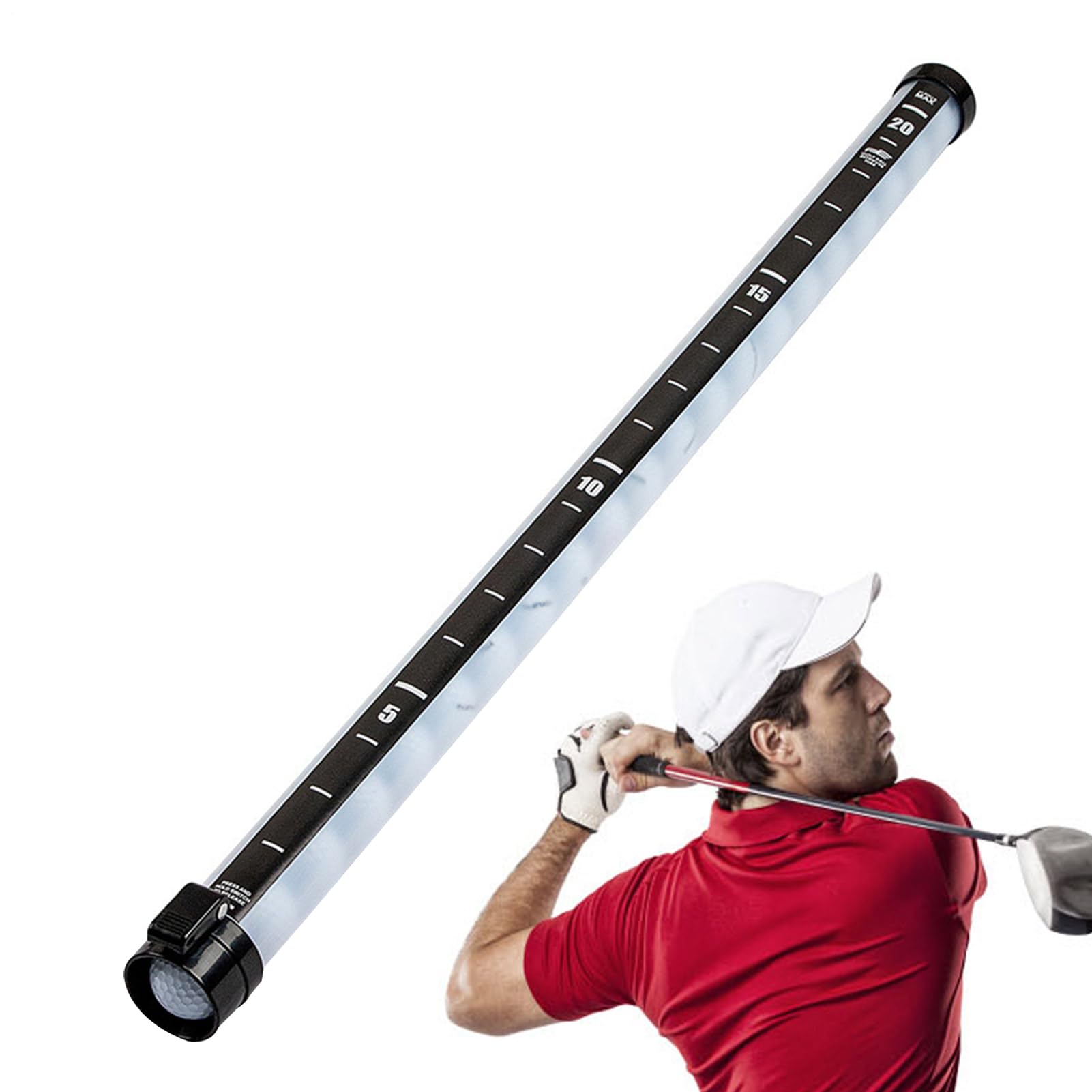 Clear Golf Gear Clicka Golfball-Sammelröhre Für 21 Bälle, Golf Ball Retriever Zum Halten Mit Skala, Golfball Sammelröhre Clicka Tube, Professionelle Schaftabzieher Golfball Picker Tube