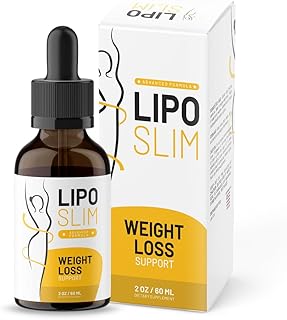 Official Drops - Daily Liquid Supplement - Advanced Formula for Natural Metabolism & Energy Support, LipoSlim for Overall Health & Wellness. One 60ml Bottle for 1 Month