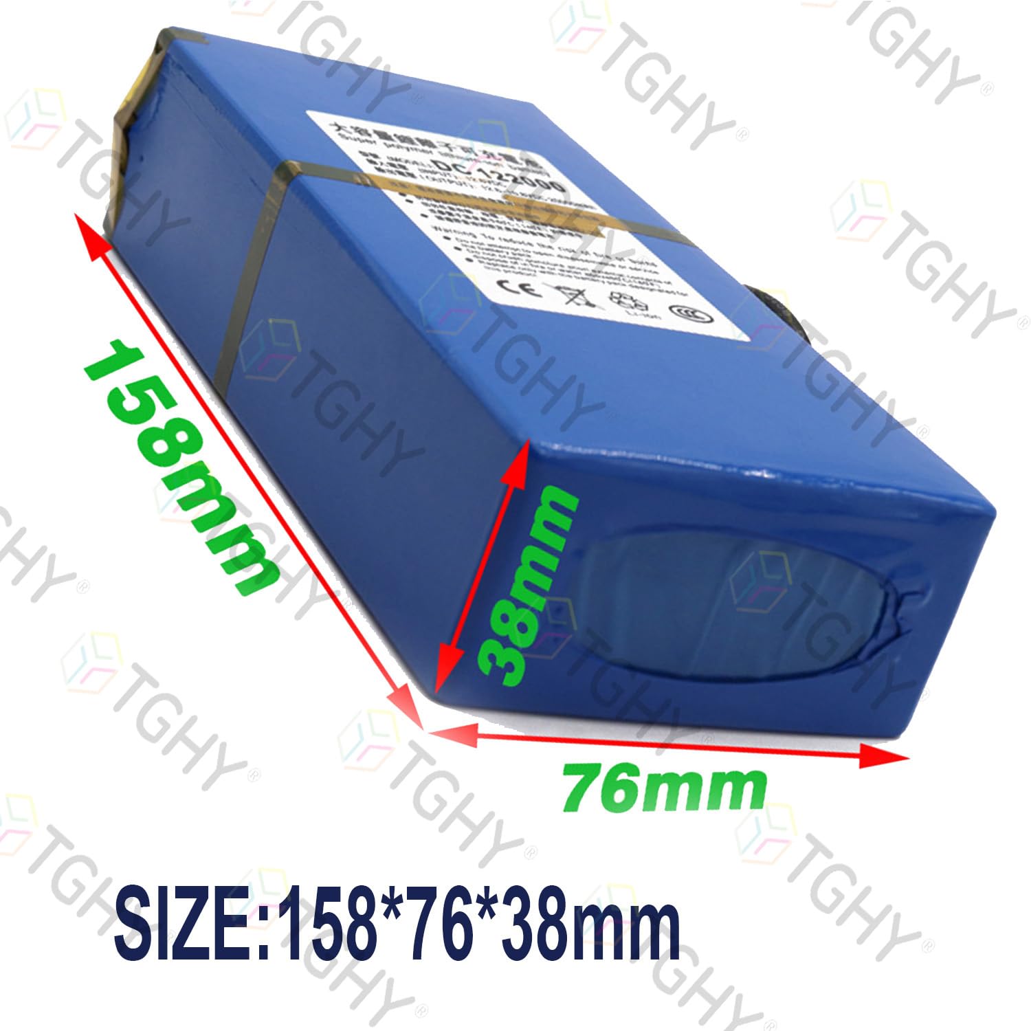 TGHY 12V DC 20000mAh Polymer-Lithium-Akku, 12-Volt-tragbare Akkus mit Ladegerät für LED-Lichtleisten/Alarmanlagen/Außengeräte, Notstromversorgung