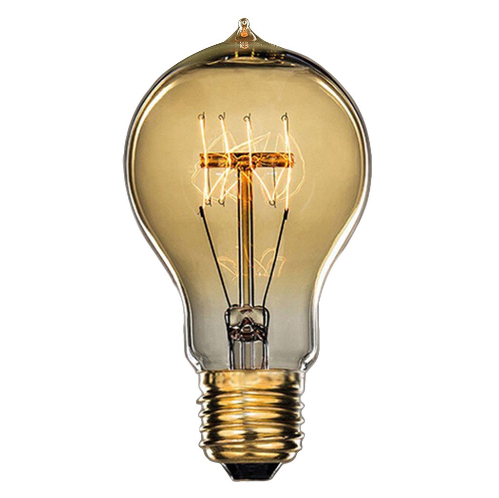 40W E27 Vintage Filament Screw Light Bulb Old Fashioned Edison Style Glass Antique Lamp T10-130MM (L)