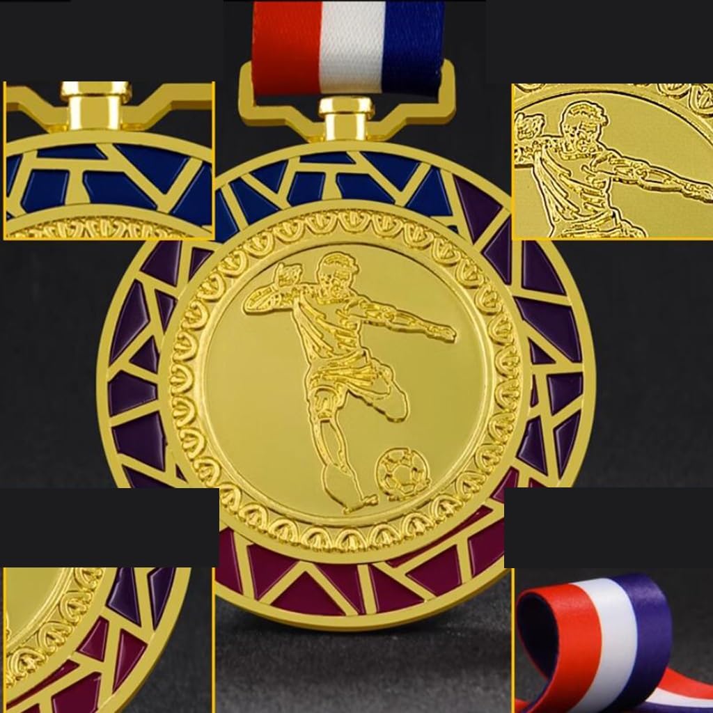 Medallas De Fútbol De 12 Piezas para Niños Y Adultos, Medallas De Participación De Equipo, Medallas Torneos Fútbol, Insignias Honor, Regalos para Fiestas