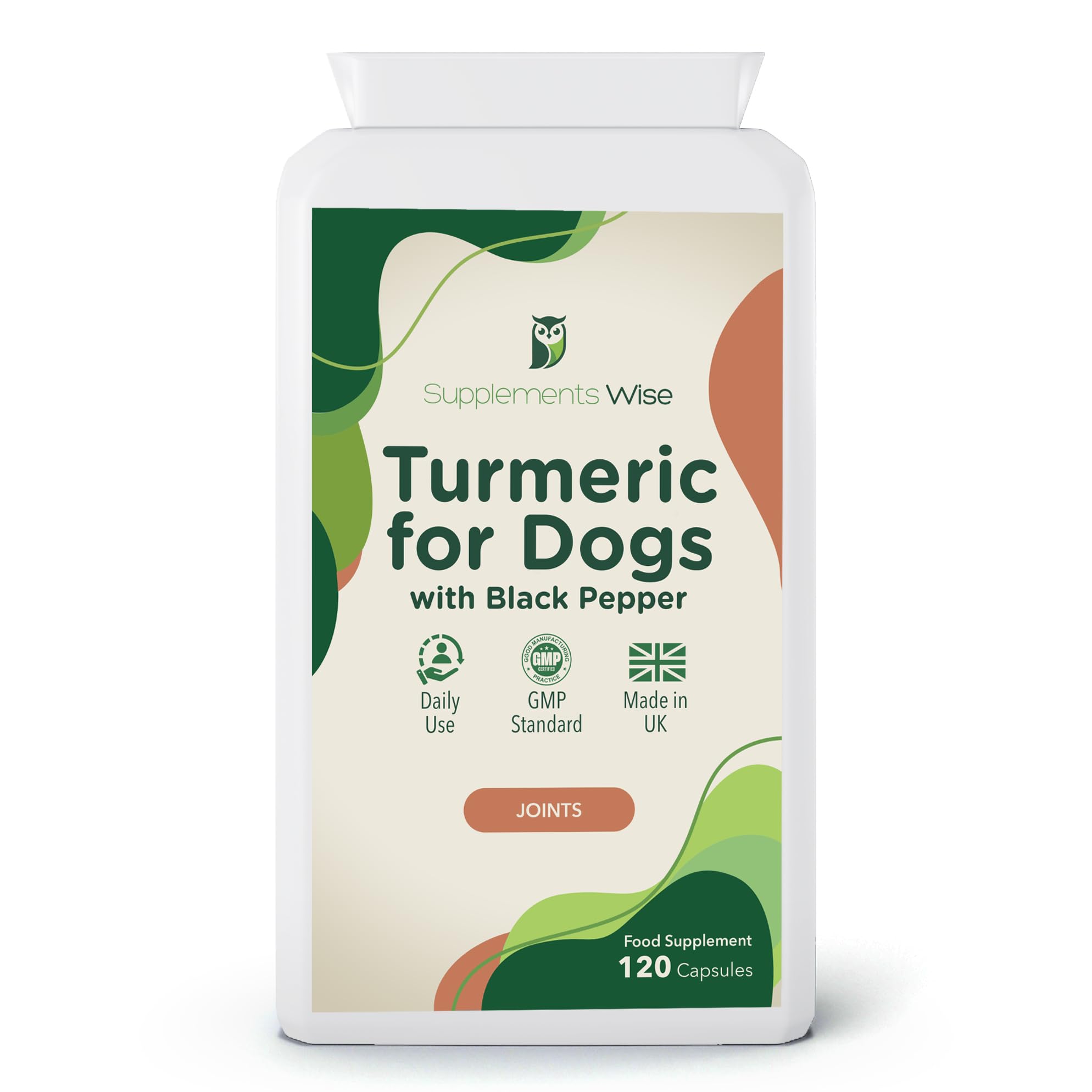 Turmeric For Dogs - Dog Joint Supplements - Curcumin Turmeric with Black Pepper - Joint Tablets (120 x 500mg Capsules)