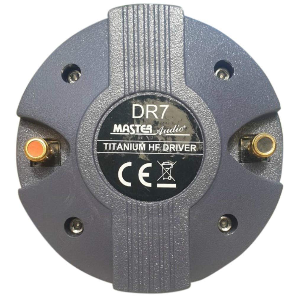 1 Driver MASTER AUDIO DR7 DR 7 Tweeter de compresión 200 vatios rms 400 vatios máx 3,44 cm Rosca para bocinas 8 Ohm 110 db 44 mm Bobina, 1 Pieza + Condensador y 3 Stickers Gratis;