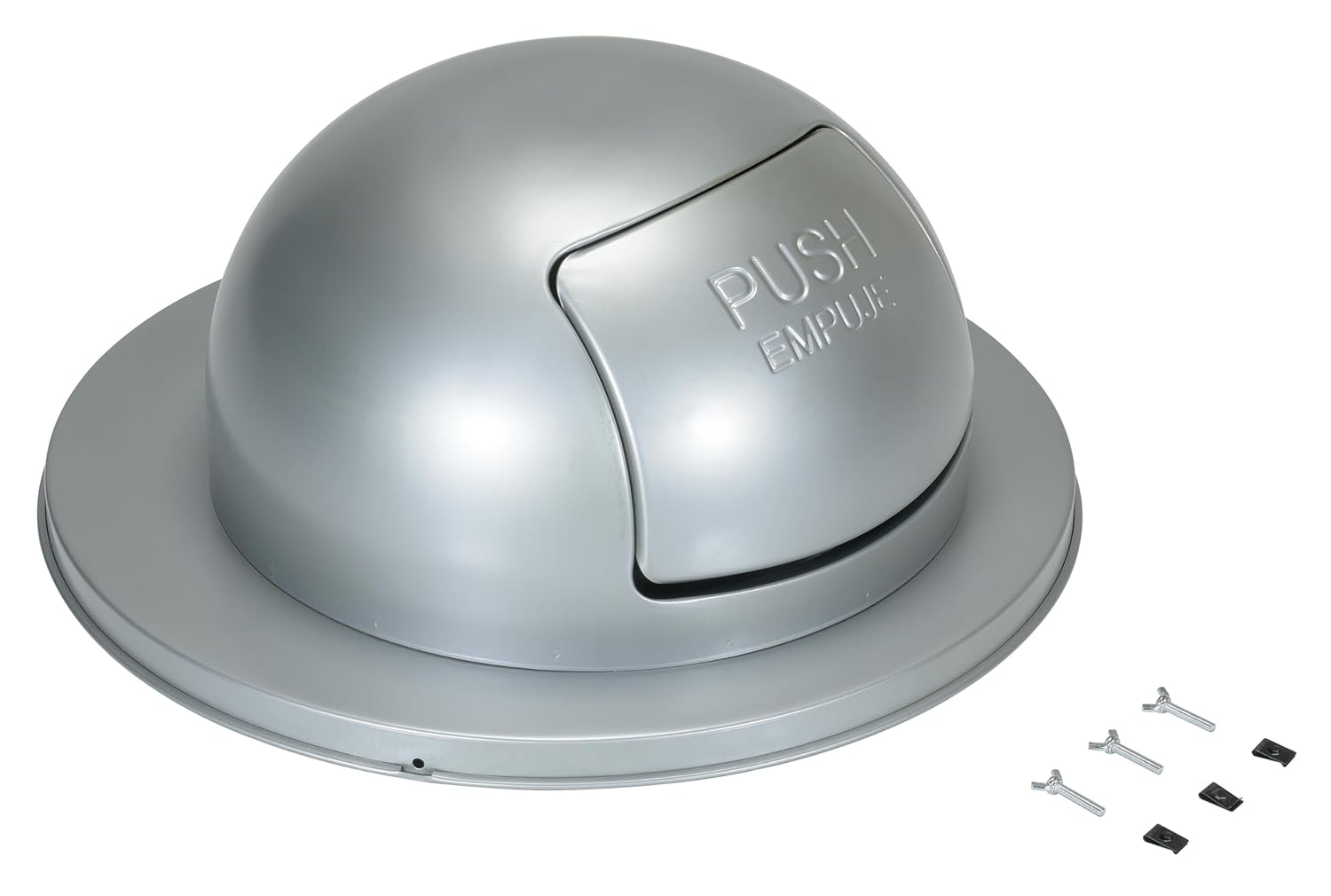 Vestil TRASH-TOP-ZGY Steel Waste Drum Top Zinc Plated, 55 gal, 24.5" x 10.75", Gray