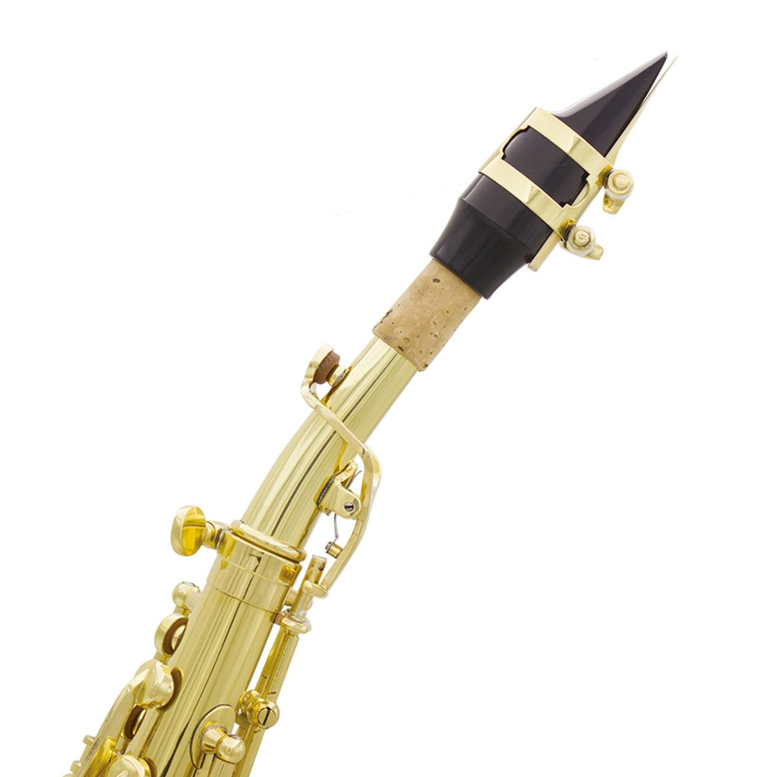 Laiton Sax,HUIOP Laiton Doré Carve Motif Sib Bend Althorn Soprano Saxophone Saxophone Perle Blanc Shell Boutons Instrument à Vent avec étui Gants Chiffon de Nettoyage Ceinture,instrument à vent