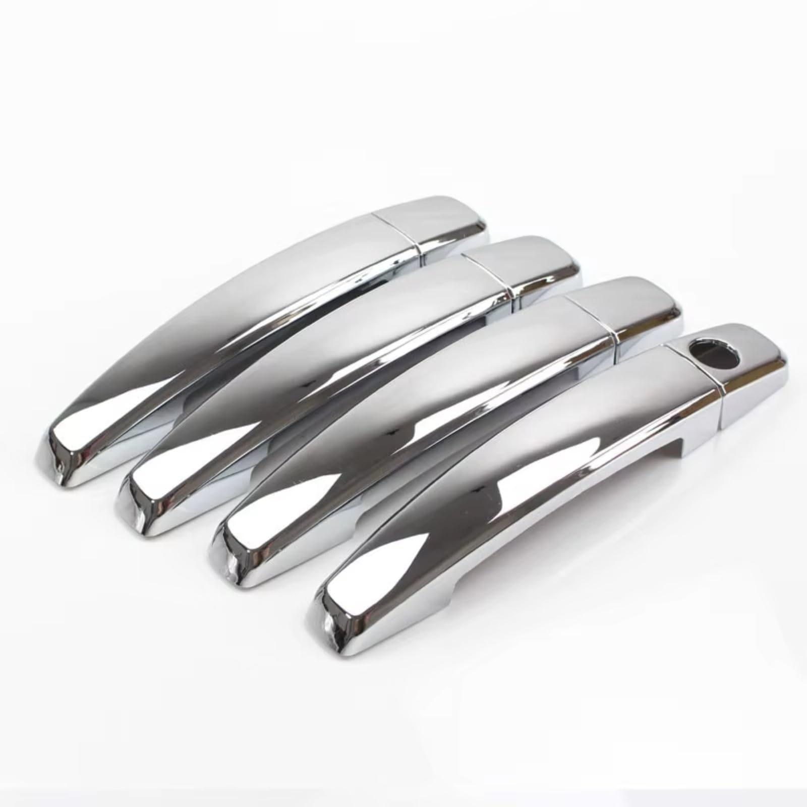 JJRFVBGT Door Handle Trim Compatible with Chevy for Camaro 2010 2011 2012 2013 2014 2015 ABS Silver Carbon Fiber Accessories Car Door Handle Housing(Silver)