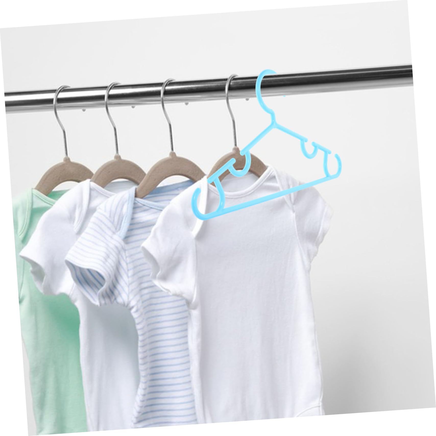 Alipis 50 Pcs Percha para Niños Tendedero Colgadores De Faldas Colgador De Ropa De Bebé Perchas para Ropa De Bebe Perchas De Bebe para Cuarto De Niños para Páginas