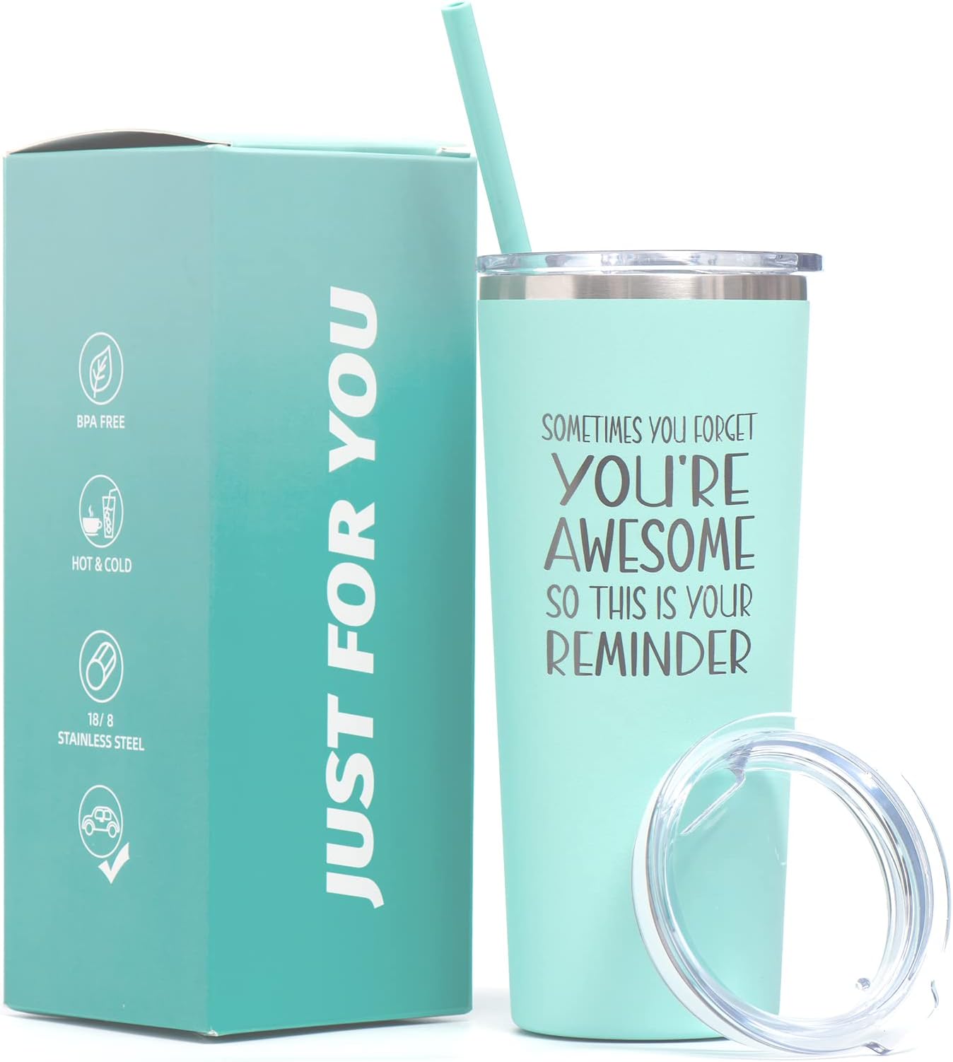 Birthday Gifts for Women, Appreciation Inspirational Gift for Her, Friendship Thank You Gifts, You Are Awesome Gift for Women, Friends, Sister, Mom - 22oz Tumbler