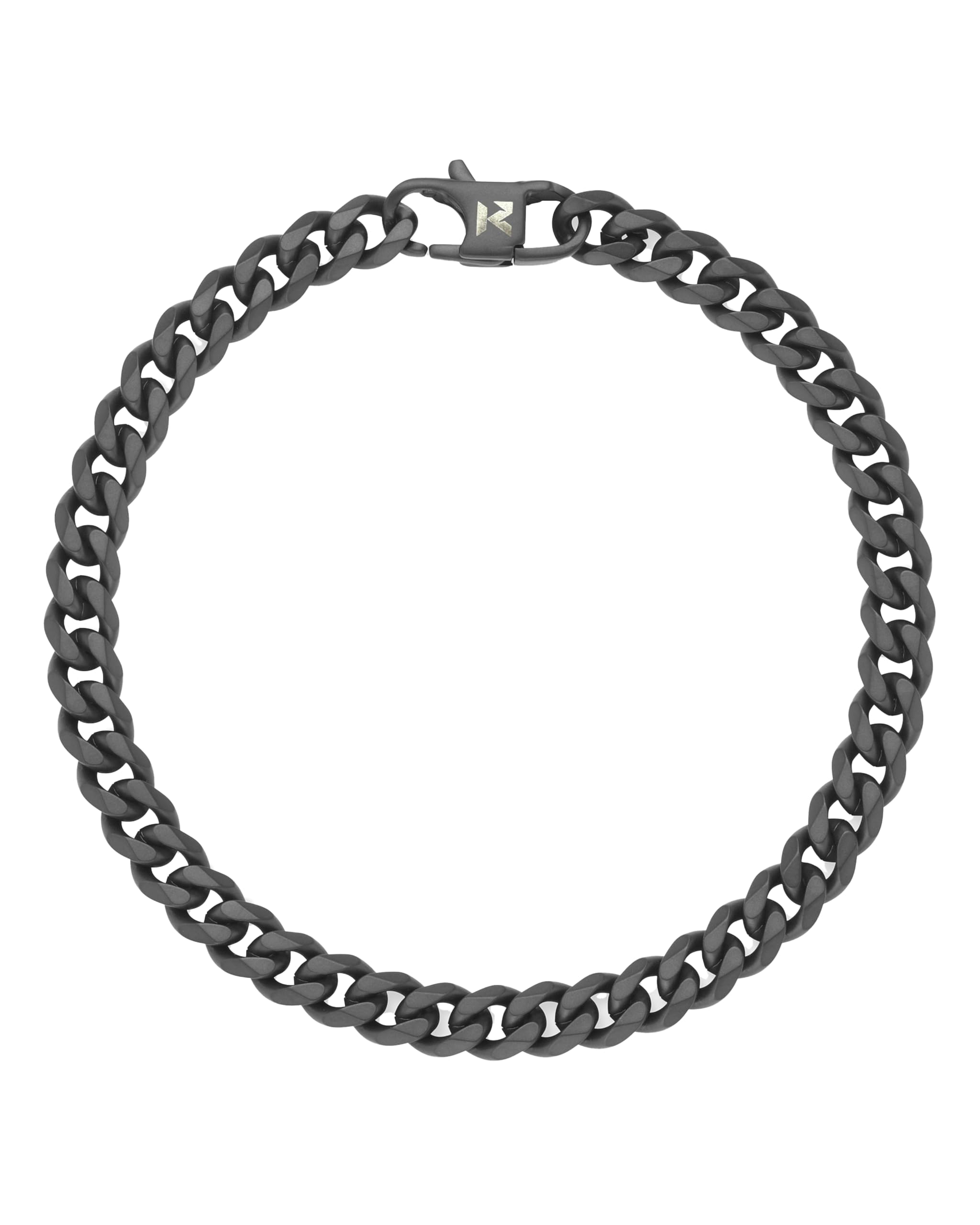 Cuban Bracelet Armband Schwarz 6mm für Damen und Herren mit hochwertiger DLC Beschichtung aus Edelstahl
