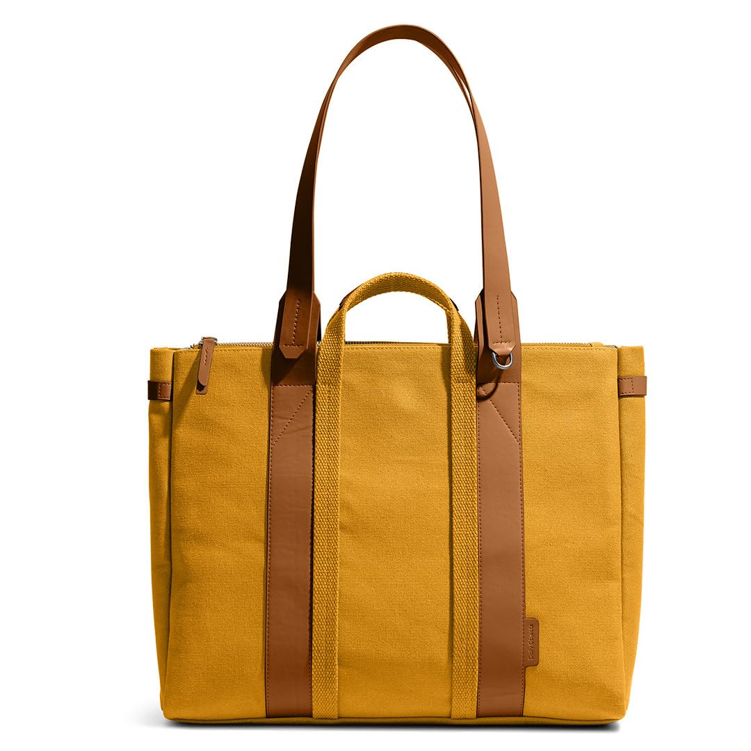 DailyObjects Womens Latest System Tote Bag|Stylish & Spacious Canvas Handbag With Zip Closure|Handcrafted Ladies Shoulder Purse|Sturdy Double Handles|Padded Laptop Compartments For Upto 14",Yellow (B0CCV71JNH) Amazon Price History, Amazon Price Tracker