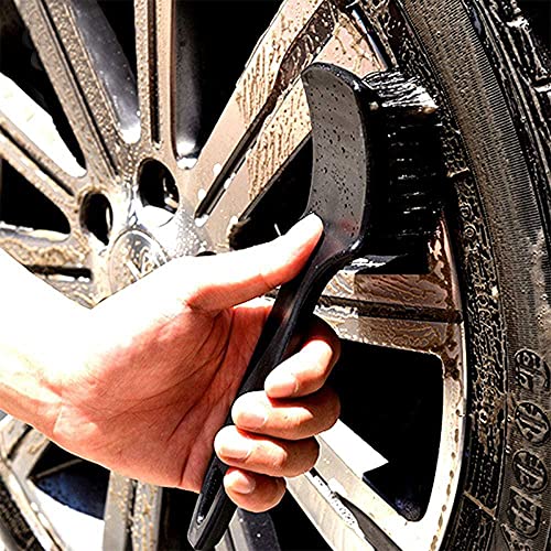 Ablily Reinigingsborstel voor banden, details, borstels voor de auto, met korte handgreep, voor zachte en effectieve… - Image 6