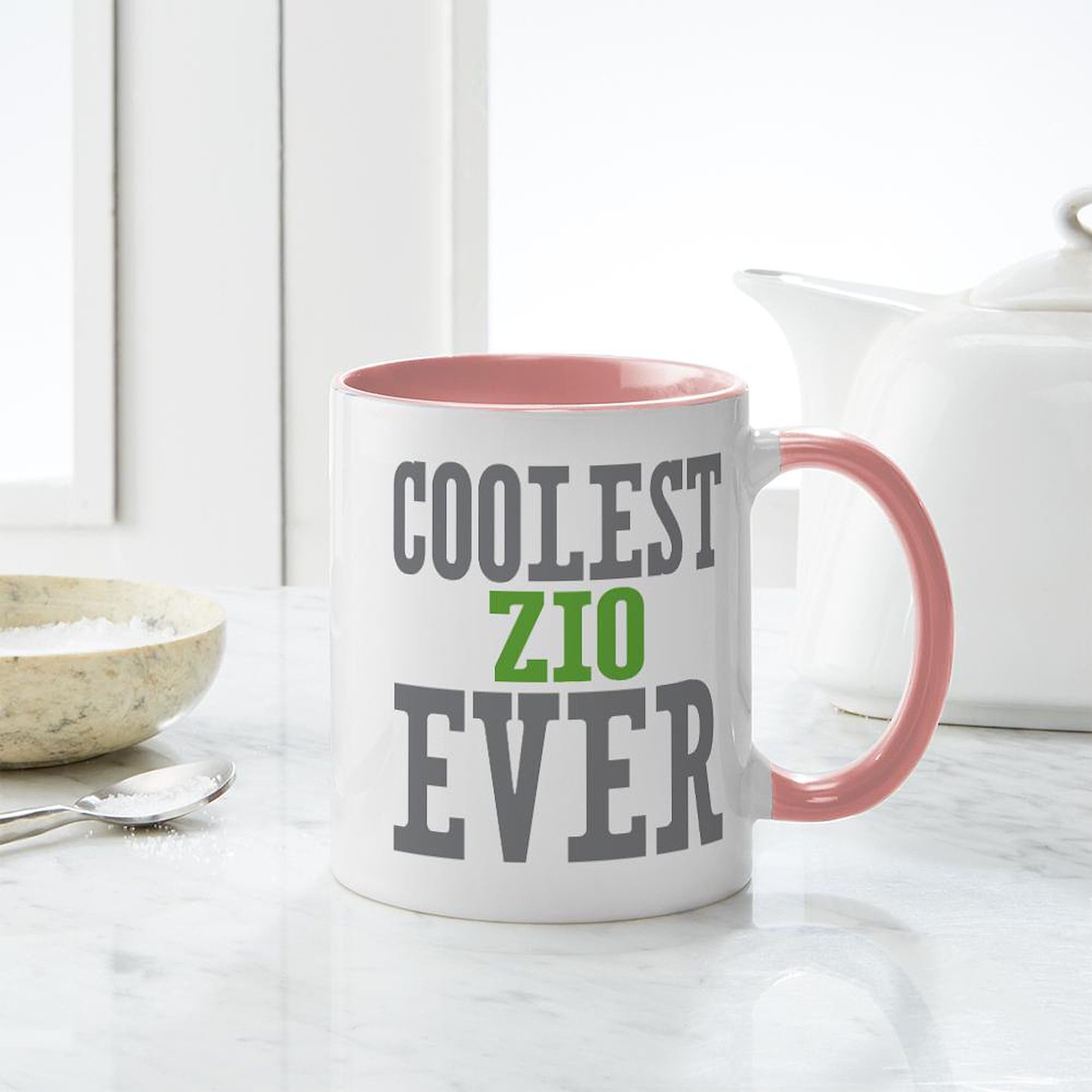 CafePress Coolest Zio Ever Mug 11 Oz Ceramic | Dishwasher & Microwave Safe Coffee Mug, Printed In USA