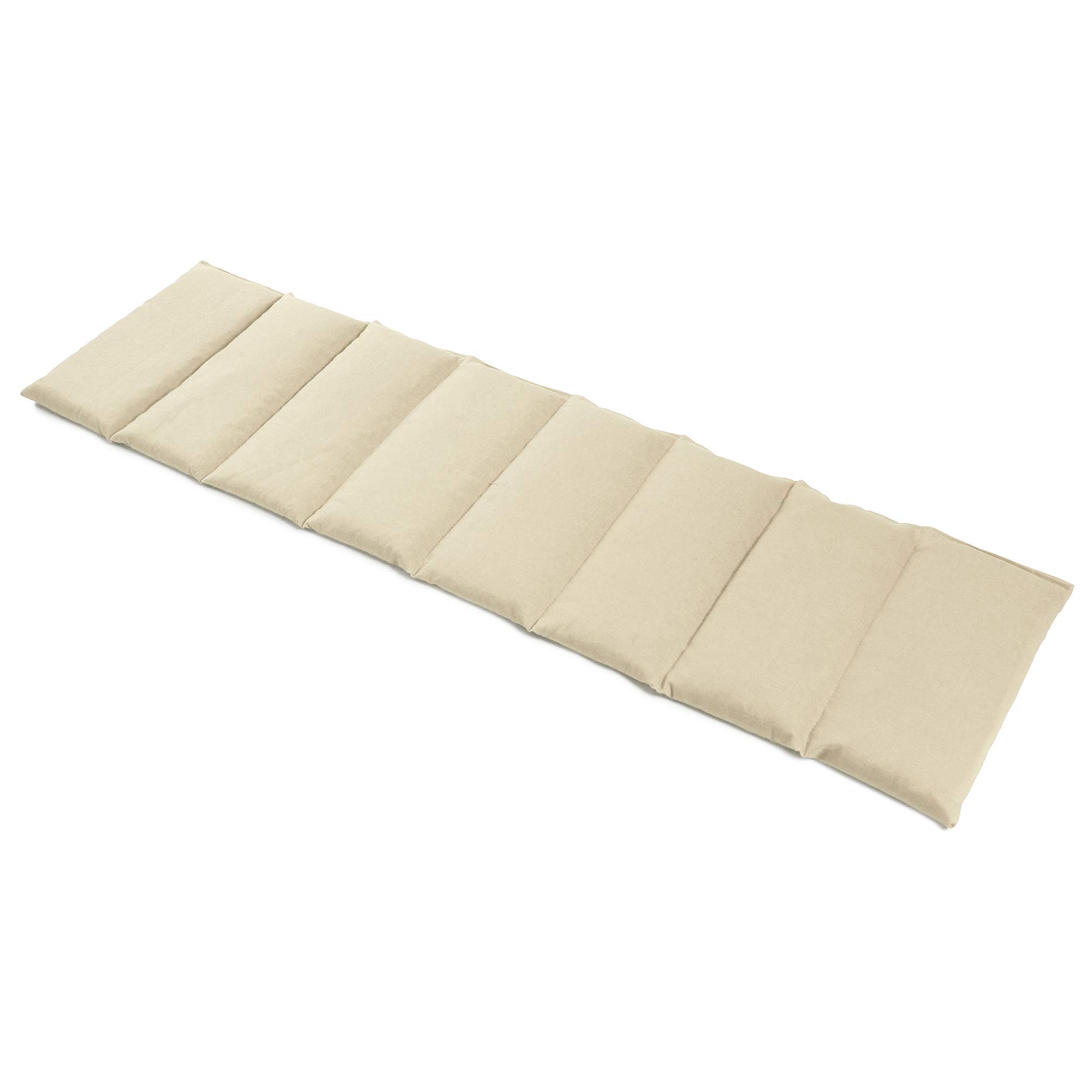 Cuscino con noccioli di ciliegia, 75x20cm. Cuscino termico per la schiena, il ventre e molto altro. (Cotone Bio ecru naturale, diviso en 8 compartimenti)