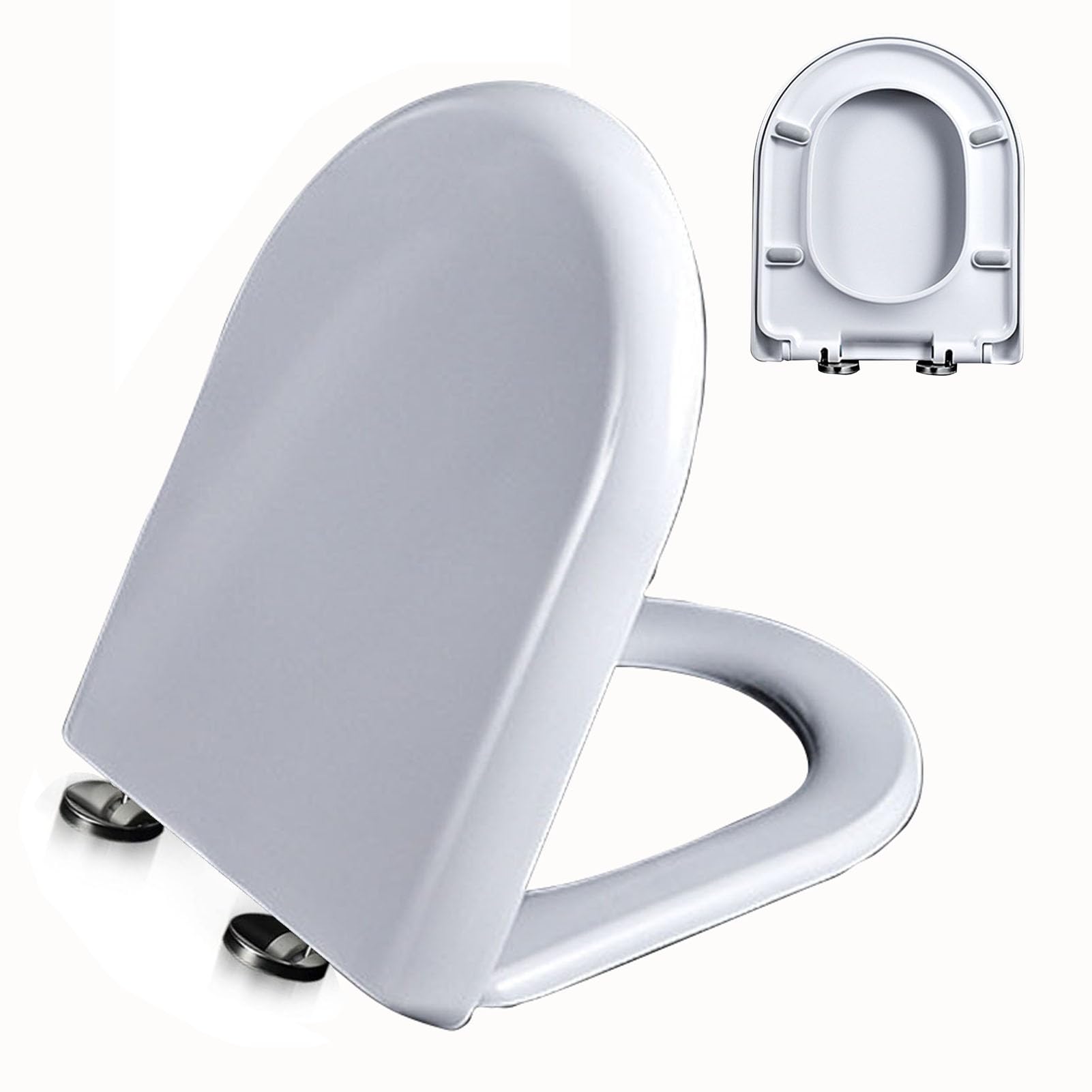 Ldhsjh Onecolor Soft Close Close White Stainless Easy Easy Install Clean Quick Disassembly, Adjustable, Lightweight, Durable, Portable, User-Friendly, Compact, Toilet, Seat, Urea, Formaldehyde