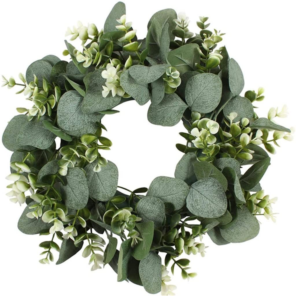 Couronne Artificielle Harmix 50,8 Cm – Feuilles D’eucalyptus, Baies Roses Violettes, Fruits De Grenade, Décoration Porte/mur