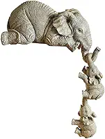 Escultura de resina de elefante, estátua de animal decoração de casa escritório sala de estar estante resina ornamento decorativo ornamento criativo