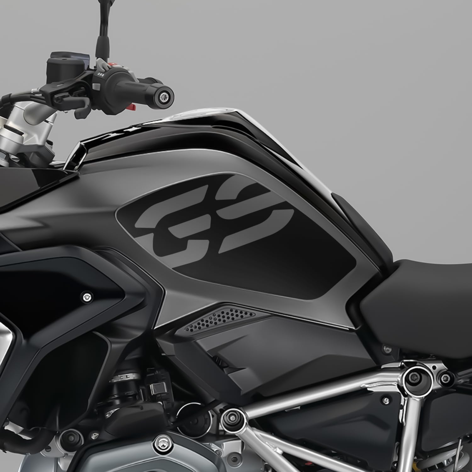 Pegatinas laterales para depósito compatibles con BMW R 1250 GS 2018-2023 Triple Black Style ADL-G-R1250GS-TB (Black Storm)