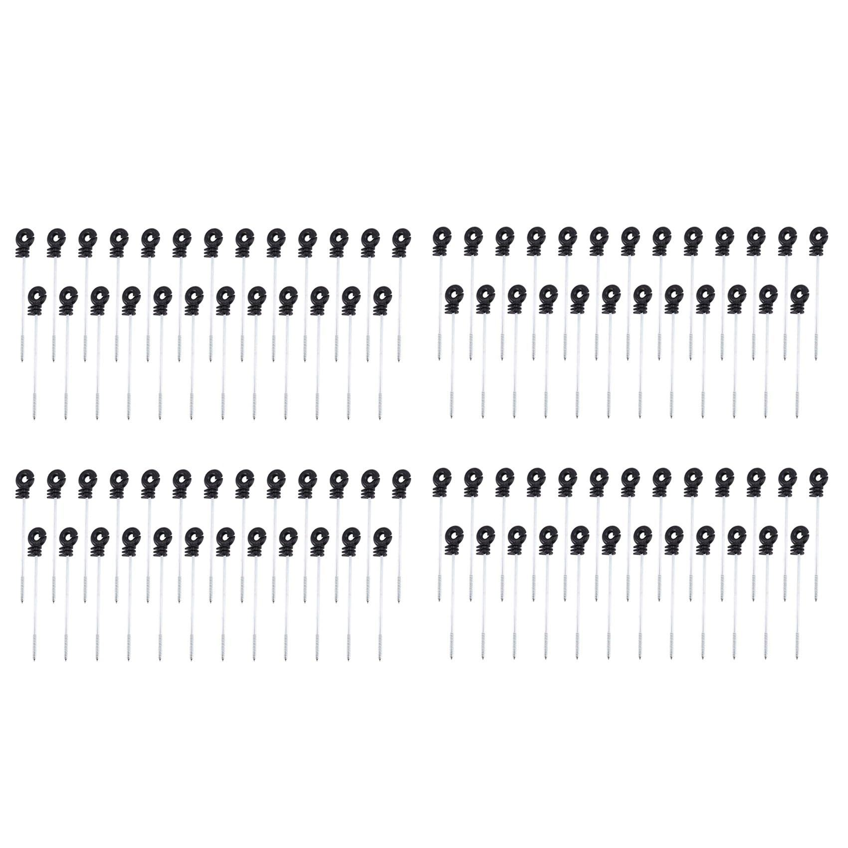 Jnchdghwa Black 100 Pcs Electric Fence Distance Insulators, Plastic Ring Insulators Long Distance For Wooden Post
