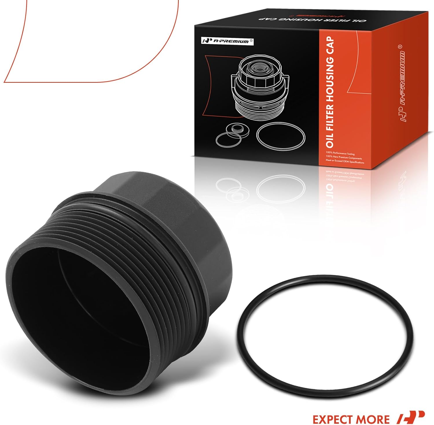 A-Premium Oil Filter Housing Cap Assembly Compatible with Mercedes-Benz C220 1994-1996, C230, C280, C36 AMG, E320, S320, S420, S600, SL320, SL600, SLK230, CL600, 300CE, 300E, 300SE, 300SL