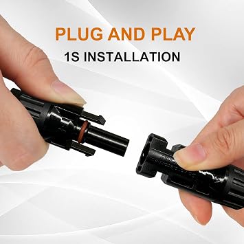 Güneş Konnektörleri Y Şube Yükseltilmiş Güneş Paneli Konnektörü, 1 Çift Adaptör Kablosu Tel Fiş Alet Kiti Güneş Paneli için (M/FF+F/MM)