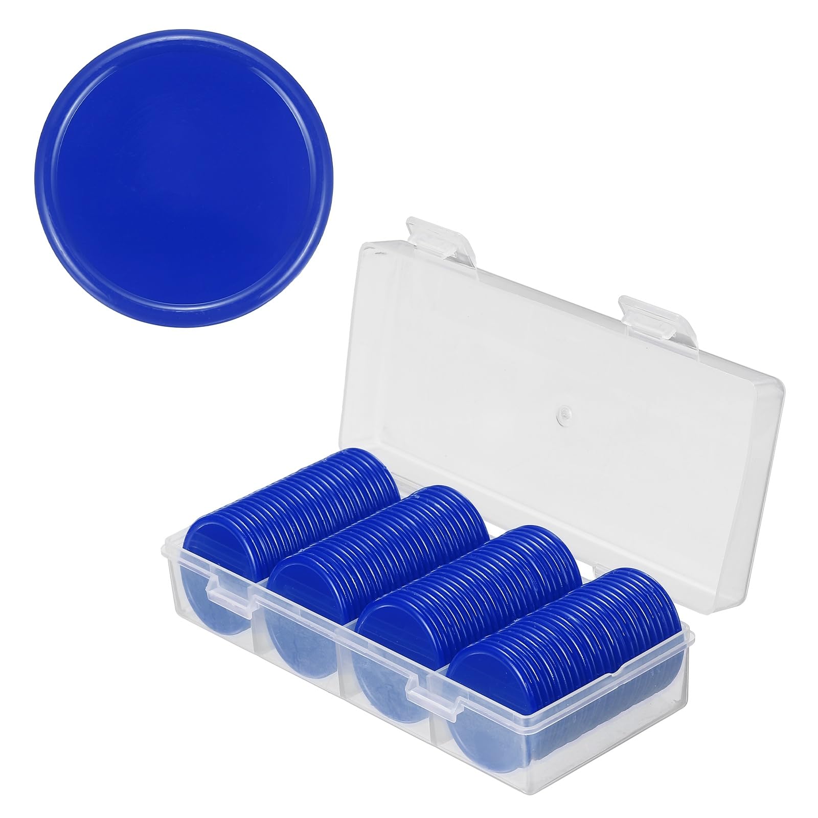 sourcing map 100Pcs Plastic Poker Chips, 31mm, Blue