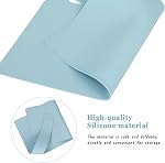 Chaise haute Placemat, Chaise haute durable Placemat silicone, propre et hygiénique, adapté pour IKEA Antilop Highchai, pour les tout-petits et les bébés (bleu clair) IKEA Antilop Highchai, pour les enfants et les bébés