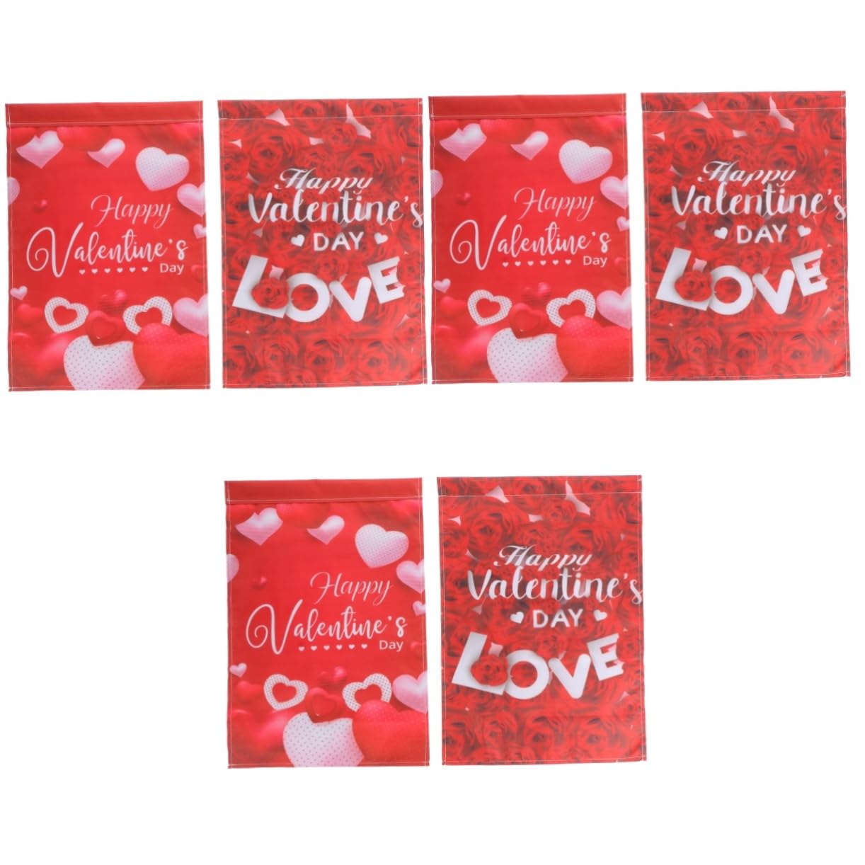 Drapeaux de jardin Saint Valentin décorations cour bannières Milisten