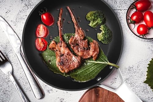 Msmk 8.5 Inch Small Frying Pan, Egg Omelet Carbonize Also Nonstick, Durable & Oven Safe To 700℉, Non-Toxic, Peeling-Resistant, Scratch-Resistant, Induction Skillet #TOP3