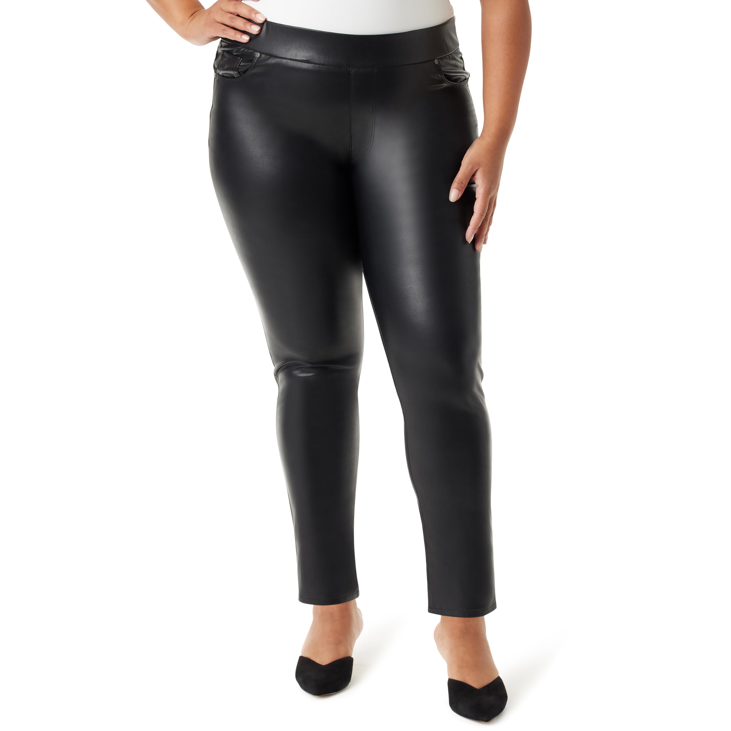 Gloria Vanderbilt Womens Avery Slim Pull on Pant Plus