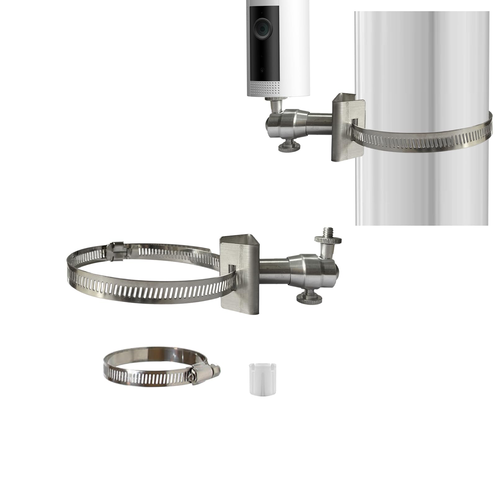 WiTi Surveillance Camera Mount for Outdoor Use, Pole and Tree Holder with 1/4 Ball Joint for WiFi Battery Surveillance Camera,with Loop Vertical