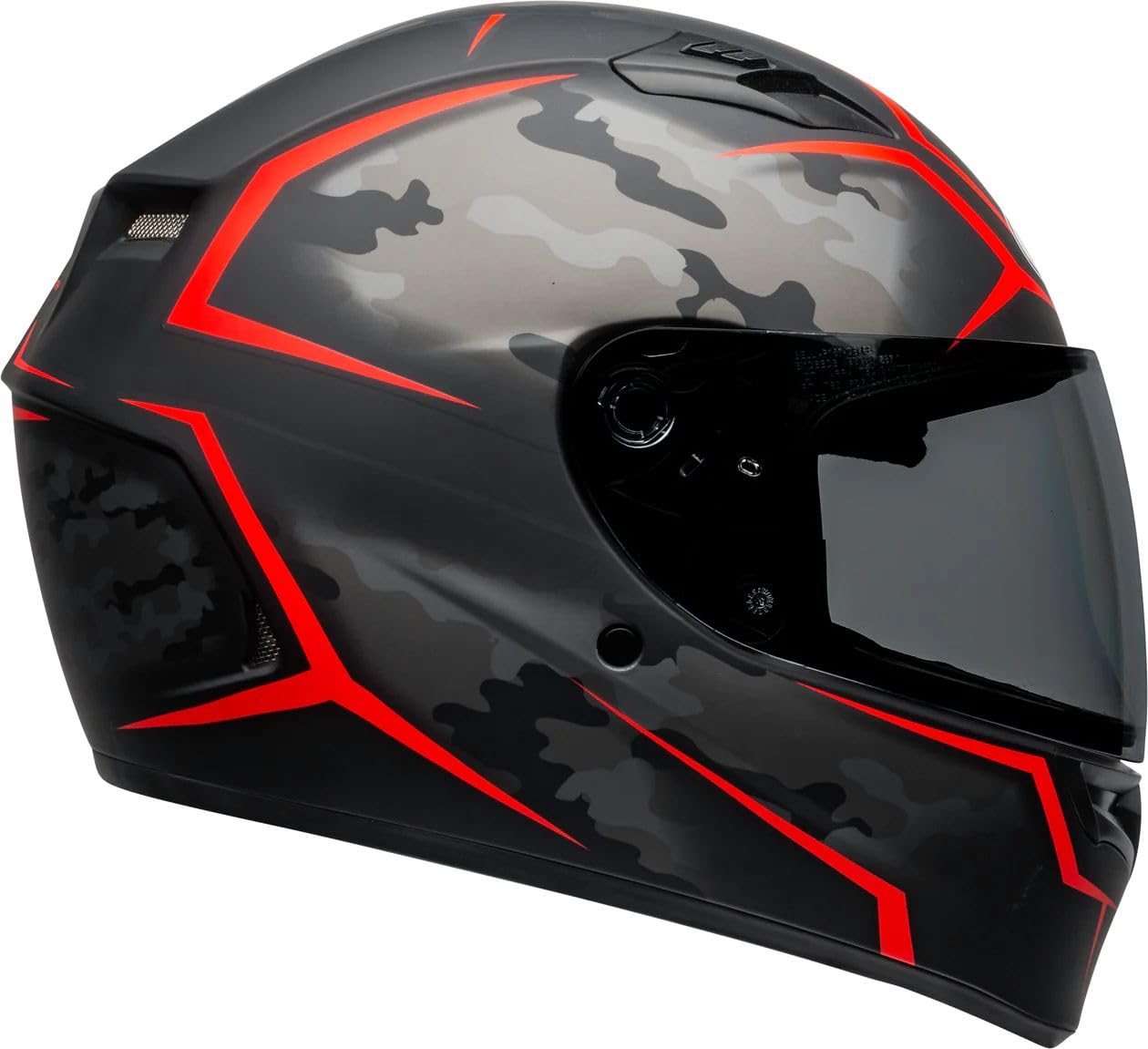 Bell Qualifier Full-Face Motorcycle Helmet (Stealth Camo Matte Black / Red - Small)